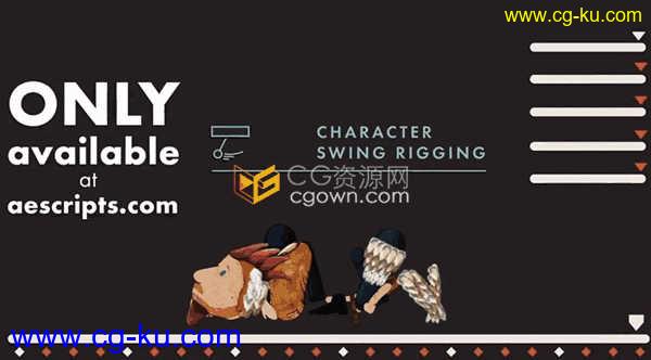 Character Swing Rigging v1.5.3 制作人物摆动索具绑定动画效果AE脚本下载的图片1