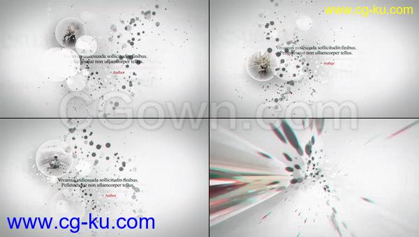 快速黑白光圈镜头拉伸展示头脑风暴灵感启发文字引用标题动画-AE模板的图片1