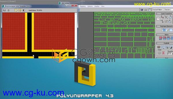 PolyUnwrapper v4.3.3 3ds Max插件UV贴图修改工具下载的图片1