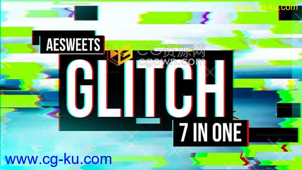 Glitch 7in1 v1.0.3 AE插件制作信号干扰RGB分离毛刺撕裂特效效果的图片1