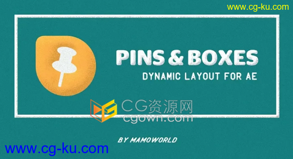 Pins & Boxes v1.1 AE脚本自适应大小文字方框动画的图片1