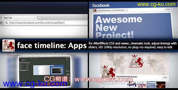 AE模板网站简介Face Timeline: Apps | VideoHive的图片1