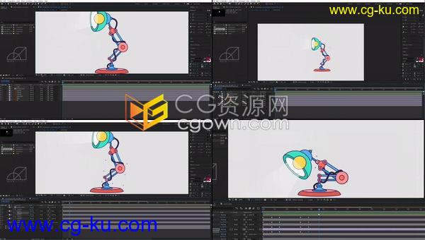 AE教程-无需插件学习制作著名的Pixar Lamp皮克斯灯动画的图片1