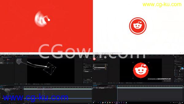 AE教程-创建一个真正酷的Reddit logo动画的图片1