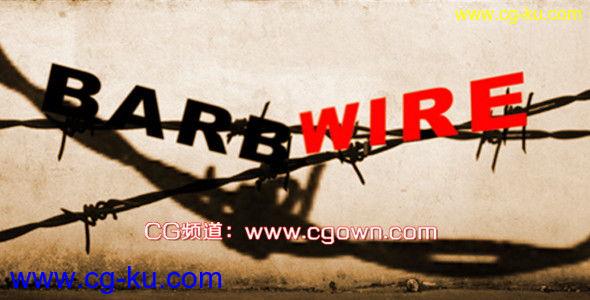 AE模板videohive-越空追击barbed wire的图片1