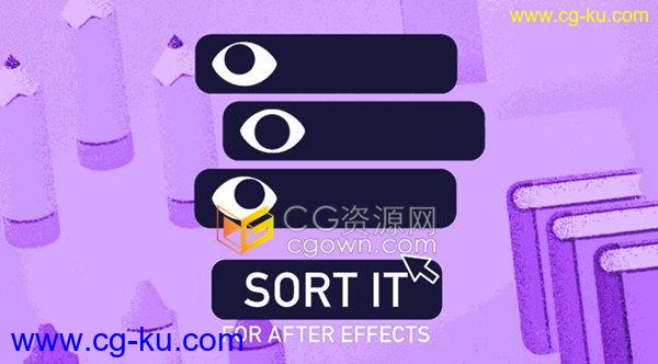 Sort it v1.1.1 AE脚本下载图层分组排列管理工具的图片1