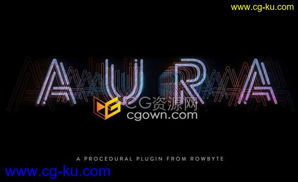 Aura v1.1.0 AE插件生成抽象三维图形循环动画工具带视频教程的图片1