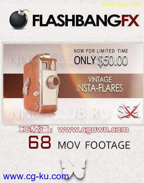 复古镜头光高清视频素材合辑 FlashBangFX Vintage Insta-Flares的图片1