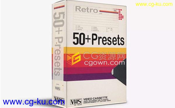 50+VHS预设包90年代复古老相机录像带糟糕信号4K视频素材含音效下载的图片1