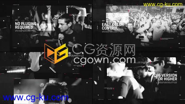 AE模板-艺人表演音乐视频派对邀请EDM音乐节夜总会DJ活动介绍宣传短处制作的图片1