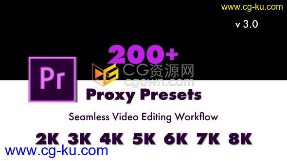 Premiere高分辨率视频代理加速预览解决卡顿ProxyPresets v3版PR预设下载的图片1