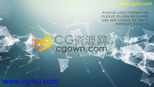 4K点线连结Plexus标志动画互联网科学电影预告片LOGO片头-AE模板下载的图片1