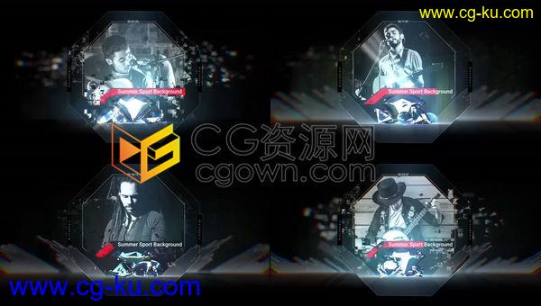 创建歌曲和音乐曲目水晶视频封面现代音频宣传动画模板-AE模板下载的图片1