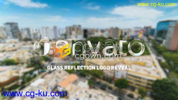 3D玻璃反射标志时尚开幕动画4K优雅闪亮耀斑光效LOGO展示片头AE模板的图片1