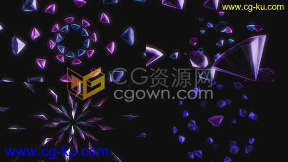 7个水晶钻石宝石视觉效果舞台LED屏幕投影晚会舞蹈迪斯科VJ视频素材包下载的图片1
