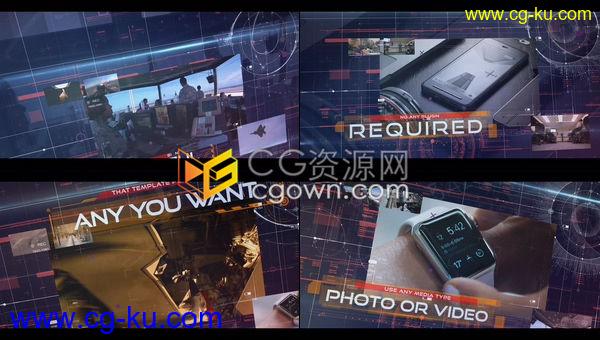 军事全息幻灯片未来数字游戏宣传业务演示视频相册-AE模板下载的图片1