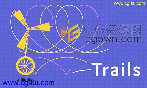 Trails v1.02 AE脚本制作运动路径拖尾线条轨迹MG动画带视频教程下载的图片1