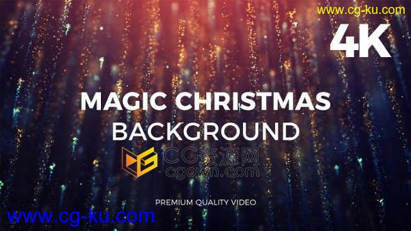 4K闪光魔法粒子神奇梦幻圣诞节背景视频素材免费下载的图片1
