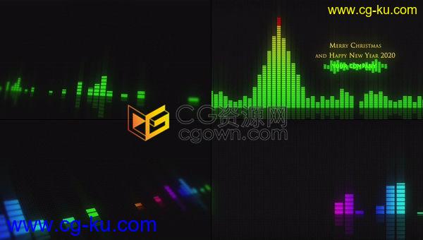 音频表音频均衡器音乐可视化节日祝福动画片头-PR预设下载的图片1