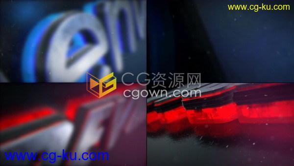 3D霓虹灯辉光金属LOGO动画效果视频片头制作工程文件-AE模板下载的图片1
