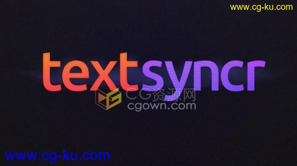 Textsyncr v1.6文字字幕自动匹配音频工具AE脚本下载的图片1