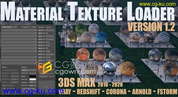 Material Texture Loader v1.22插件3DS MAX加载PBR材质纹理脚本的图片1