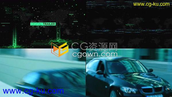 4K高科技科幻视觉元素效果互联网5G大数据预告片加密货币商业视频演示-AE模板的图片1