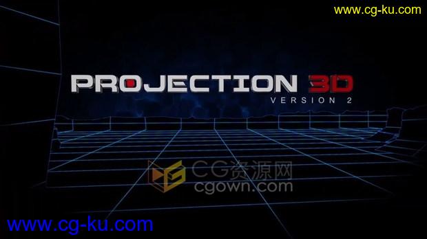 Projection 3D v2.01 Win/Mac AE脚本制作摄像机投射三维空间镜头动画效果的图片1