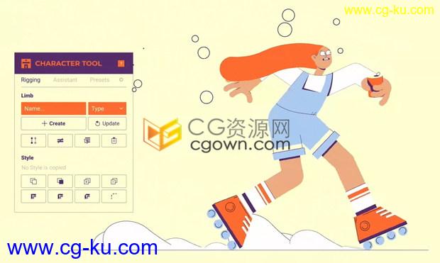 Character Tool 1.0.1 Win/Mac AE脚本二维卡通角色手脚生成绑定MG动画工具的图片1