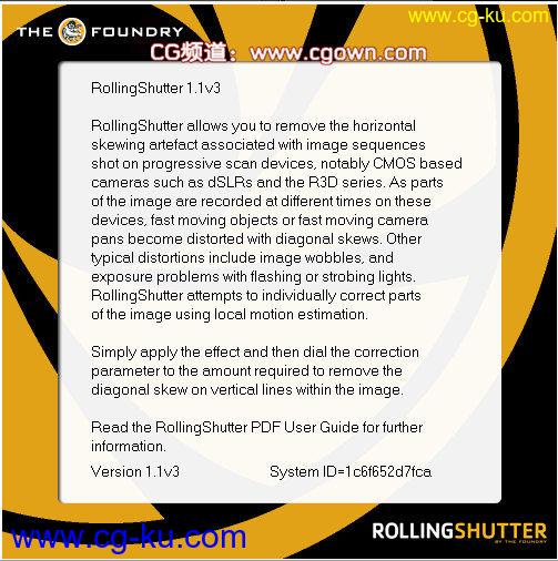 滚动快门效应插件The Foundry RollingShutter v1.1v3 for AE (Win64) Team V.R的图片1