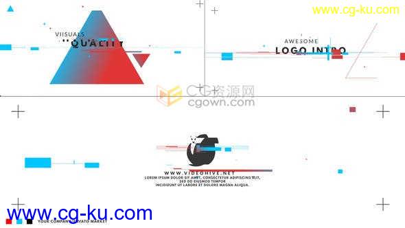 信号损坏草图笔划动画演绎LOGO宣传视频片头效果制作-AE模板免费下载的图片1