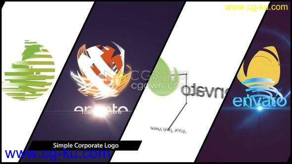 4种图形动画创意企业logo演绎动画公司宣传视频片头效果-AE模板免费下载的图片1