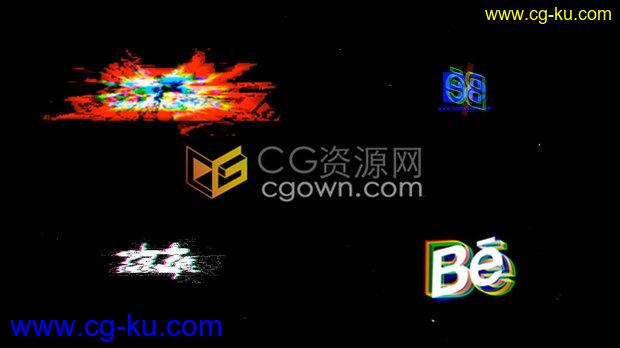 Glitch坏信号损坏rgb分割故障LOGO动画4K分辨率视频片头制作-下载AE模板的图片1