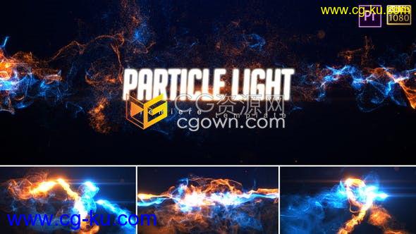 Premiere模板制作华丽Particle光线粒子动画烟雾光效LOGO视频片头-PR模板下载的图片1