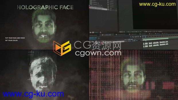 科幻数码全息人脸特效制作4K云科技网络宣传视频-AE模板下载的图片1