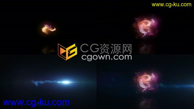 4K简短酷炫魔法发光烟雾粒子标志LOGO动画-AE模板下载的图片1