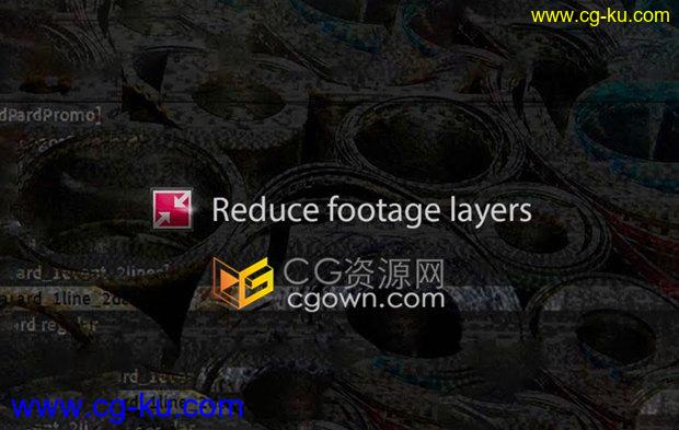 AE脚本Reduce Footage Layers v1.23快速清除时间线中未使用的素材图层的图片1