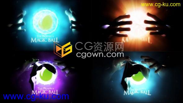 魔术手演示能量玻璃球动画制作科幻巫师魔法童话电影标志片头-AE模板的图片1