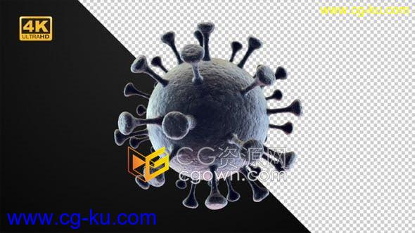 4K分辨率新冠状病毒病3D图形动画covid-19细菌视频素材下载的图片1