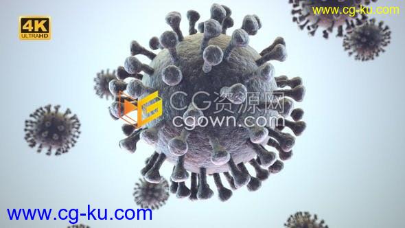 4K分辨率COVID-19新型冠状病毒肺炎微生物图形动画视频素材下载的图片1