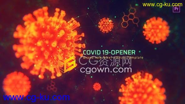 PR制作疫情宣传视频动画新冠肺炎全球病例介绍视频COVID-19病毒蔓延危机的图片1