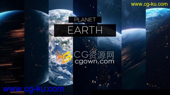 7组时间推移地球旋转动画夜间晚上地球效果背景视频素材下载的图片1