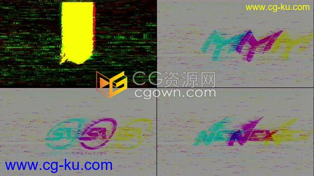 AE模板制作破碎断点毛刺RGB故障特效标志LOGO片头视频的图片1