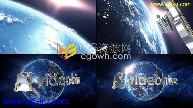 AE模板经典三维地球空间轨道元素仿环球电影LOGO动画的图片1