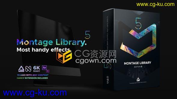 Montage Library v5.0实用视频蒙太奇特效制作上千种效果AE脚本的图片1