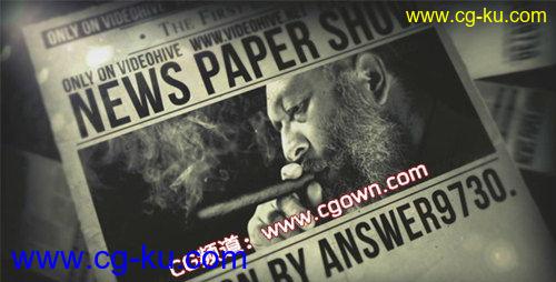 新闻纸展News Paper Show videohive AE模板的图片1