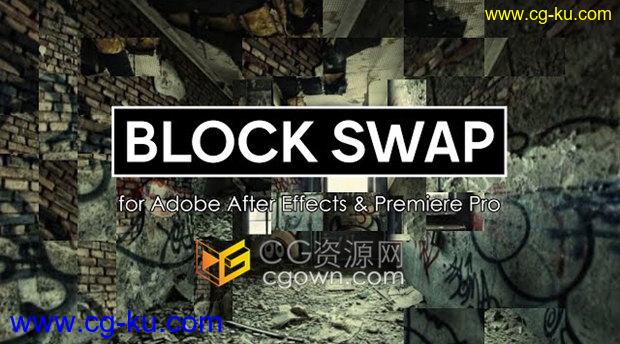 AE/PR插件Block Swap v1.0随机生成像素块马赛克图像视觉特效动画的图片1