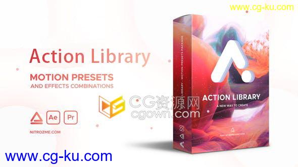 Action Library AE脚本快速制作图层物体运动动画效果工具的图片1