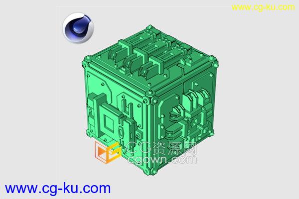 C4D插件-Poly Greeble 1.01物体表面生成多边形城市建筑支持Cinema 4D R15-S22的图片1