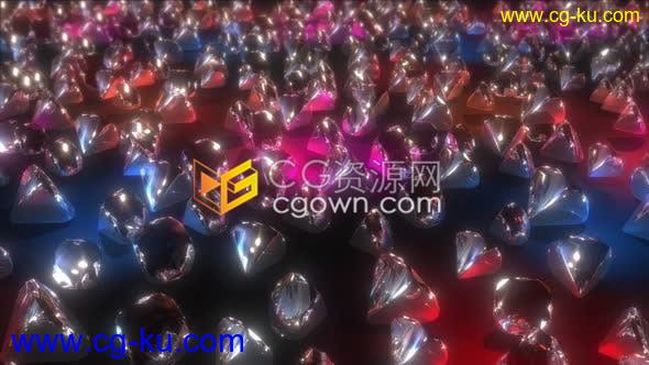 VJ素材-彩色宝石发光DJ视觉效果背景视频素材4K分辨率的图片1